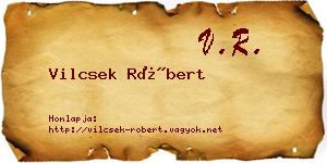 Vilcsek Róbert névjegykártya